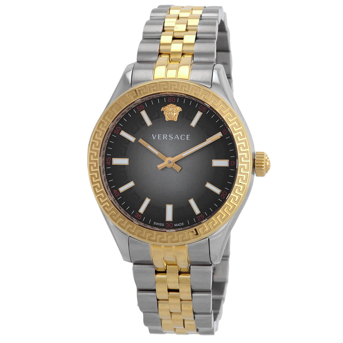 Versace Hellenyum Quartz Ladies' Grey Gold Watch