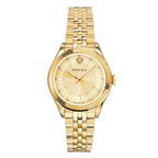 Versace Hellenyium 36mm Gold Bracelet Ladies Dress Watch