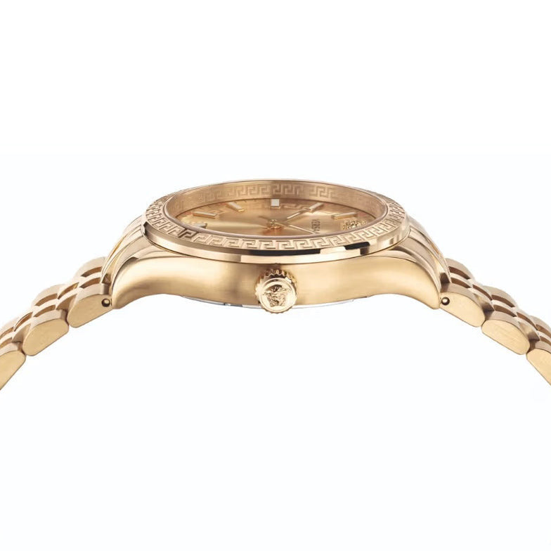 Versace Hellenyium 36mm Gold Bracelet Ladies Dress Watch