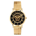 Versace Men's Watch V-Essential Black Gold Bracelet
