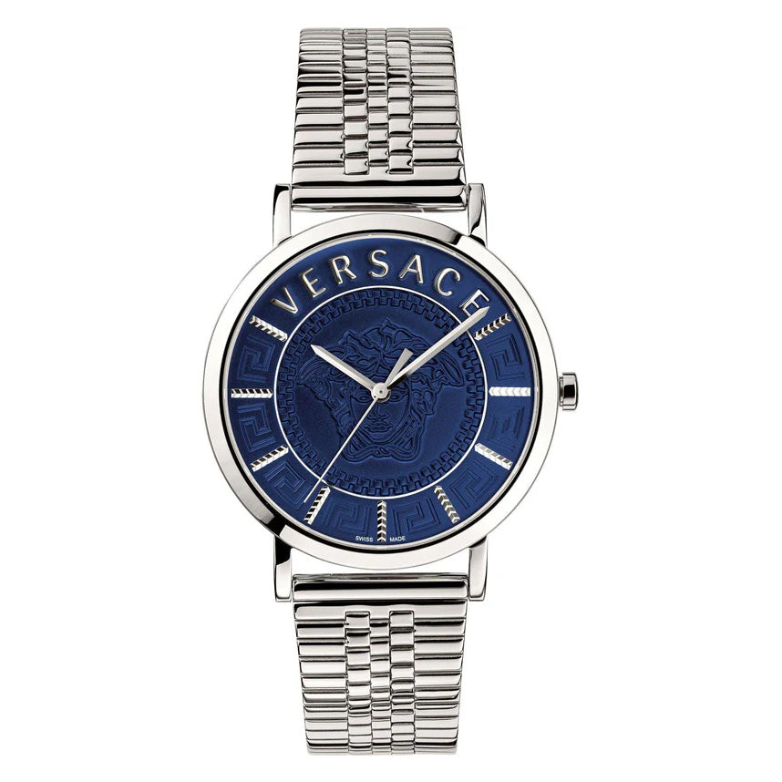 Versace Men's Watch V-Essential Blue Bracelet