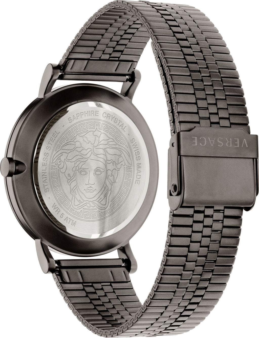 Versace Men's Watch V-Essential Blue Black Bracelet