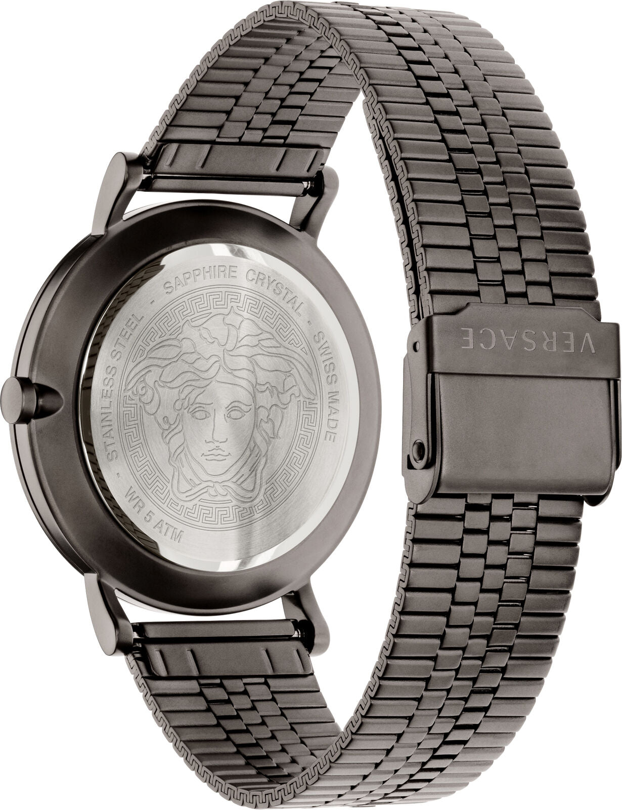 Versace Men's Watch V-Essential Blue Black Bracelet