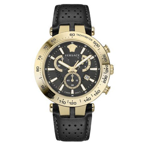 Versace Men's Watch Bold Chrono 46mm Black Gold