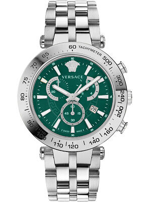 Versace Men's Watch Bold Chrono 46mm Green Bracelet