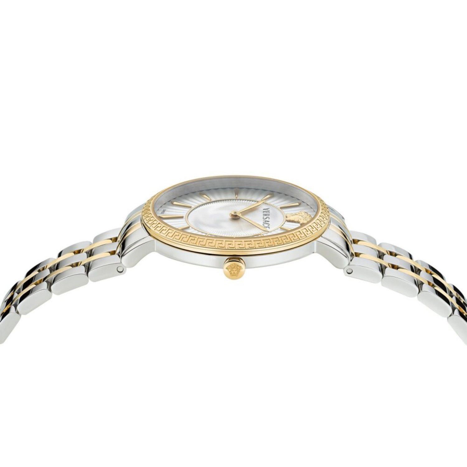 Versace V-Eternal Quartz Ladies' Silver Gold Watch