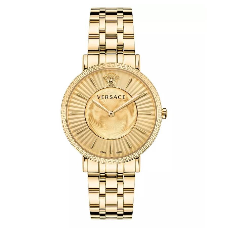 Versace V-Eternal Ladies' Gold Dial Quartz Watch