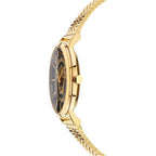 Versace Essential Ladies' Black Gold Watch