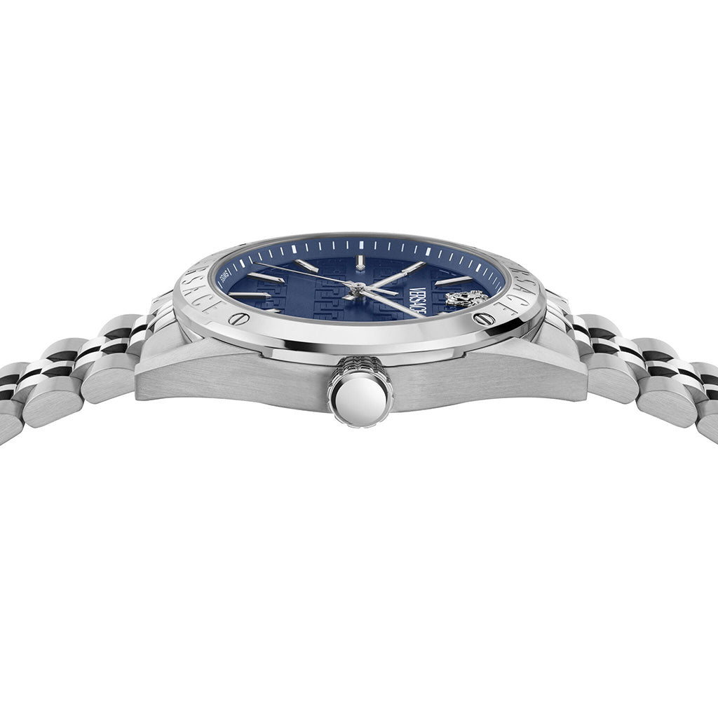 Versace Athletics 41mm Blue Dial Stainless Steel Men's Watch