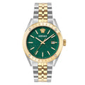Versace Athletics 41mm Green Dial Two-Tone Men's Watch