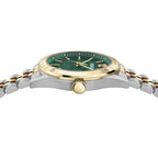 Versace Athletics Men's Watch 41mm Green Dial Two-Tone Bracelet