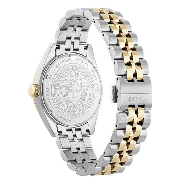 Versace Athletics 41mm Green Dial Two-Tone Men's Watch