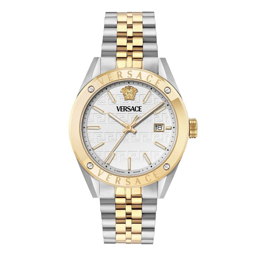 Versace Athletics 41mm Silver Dial Two-Tone Men's Watch