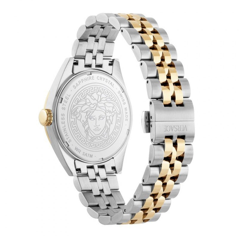 Versace Athletics 41mm Silver Dial Two-Tone Men's Watch