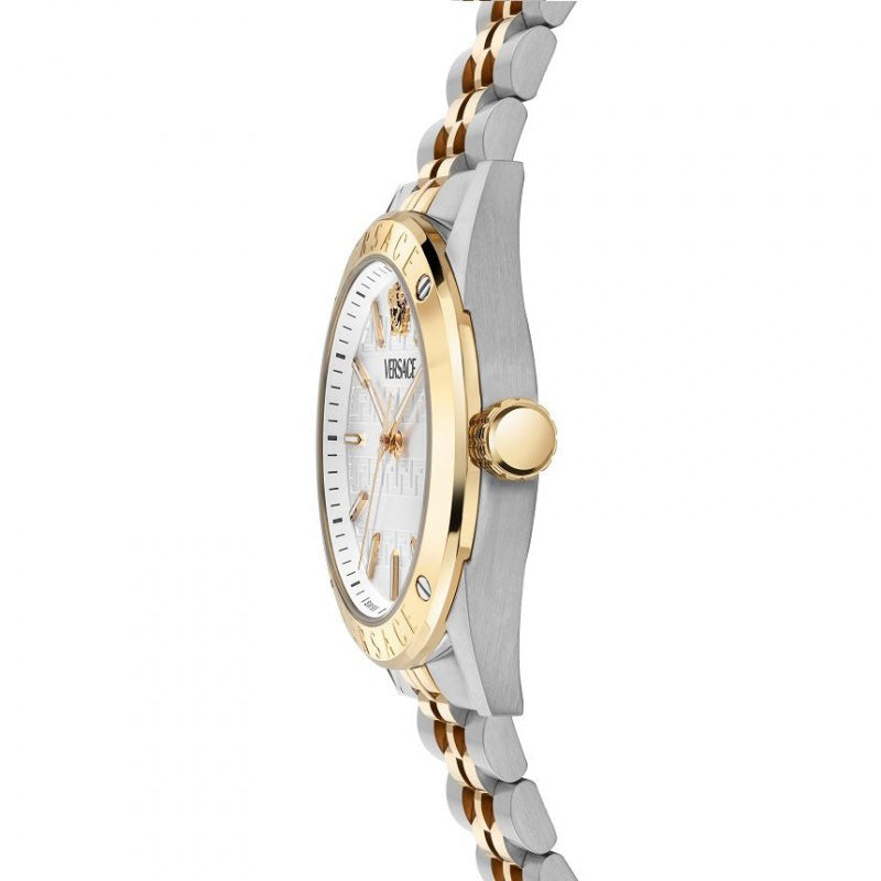 Versace Athletics 41mm Silver Dial Two-Tone Men's Watch