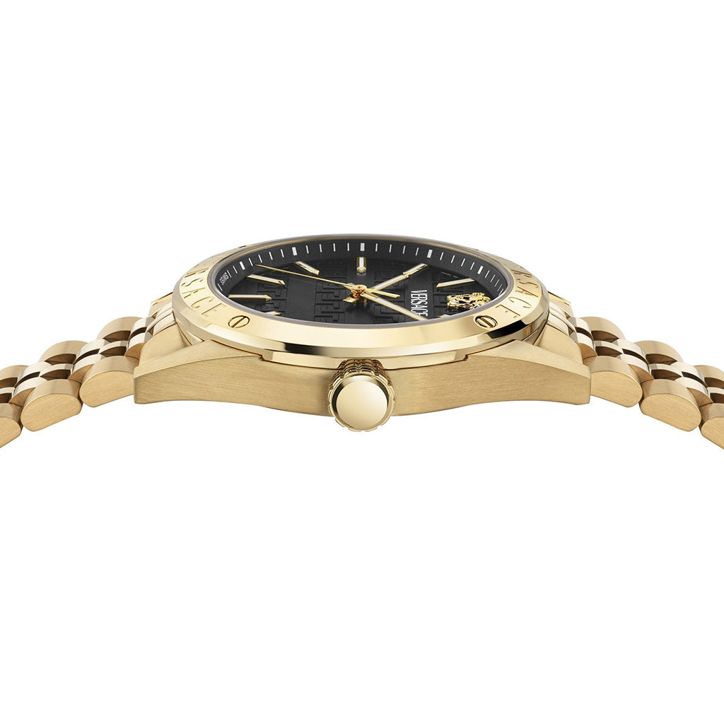 Versace Athletics 41mm Black Dial Gold Men's Watch