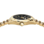 Versace Athletics Men's Watch 41mm Black Dial Gold Bracelet