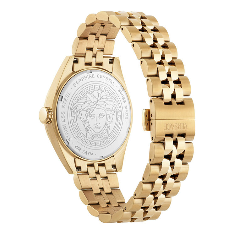 Versace Athletics 41mm Black Dial Gold Men's Watch