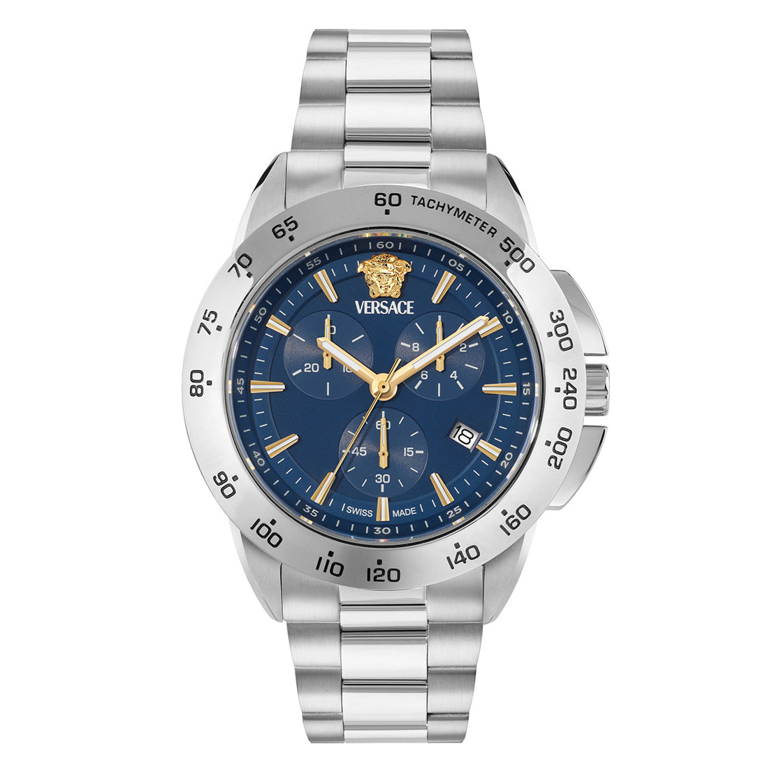 Versace V-Sport 44mm Men's Blue Dial Chronograph Watch