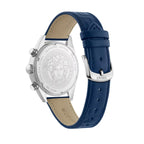 Versace Athletics Chronograph 44mm Men's Blue Leather Watch
