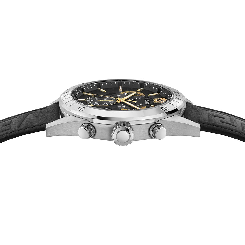 Versace Athletics 44mm Men's Black Dial Chronograph Watch