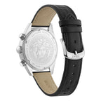 Versace Athletics Chronograph 44mm Men's Black Leather Watch