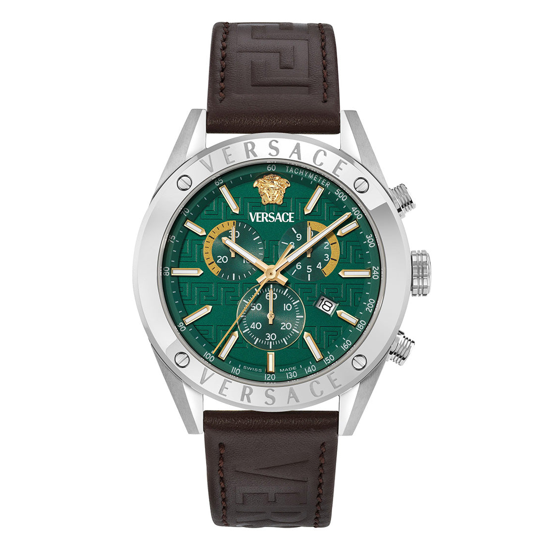 Versace Athletics Chronograph 44mm Men's Green Sport Watch
