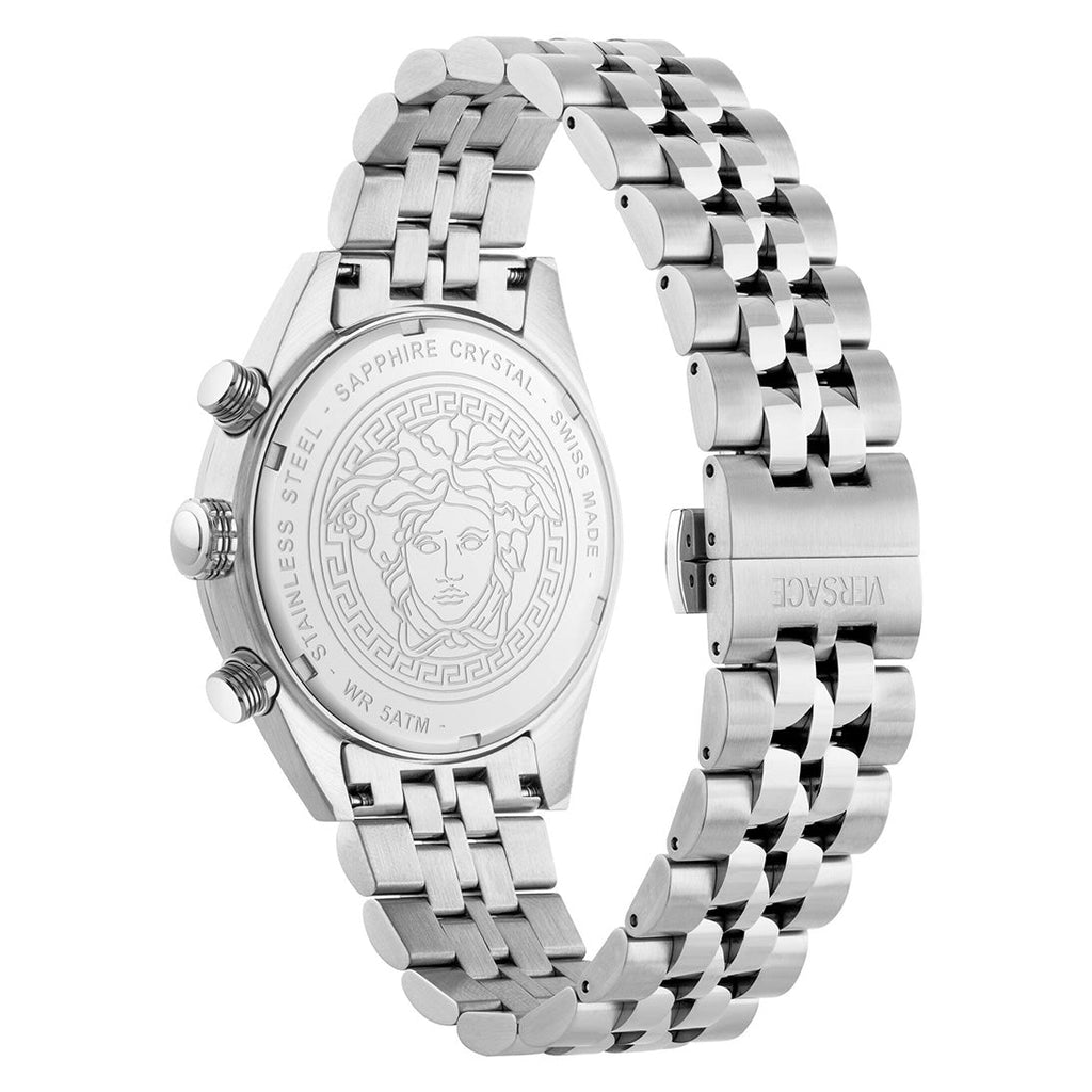 Versace Athletics Chronograph 44mm Men's Blue Bracelet Watch