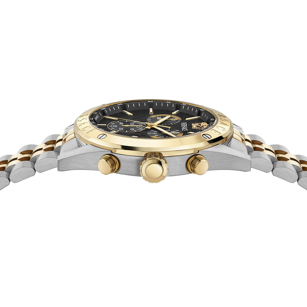 Versace Athletics 44mm Men's Black Dial Chronograph Watch