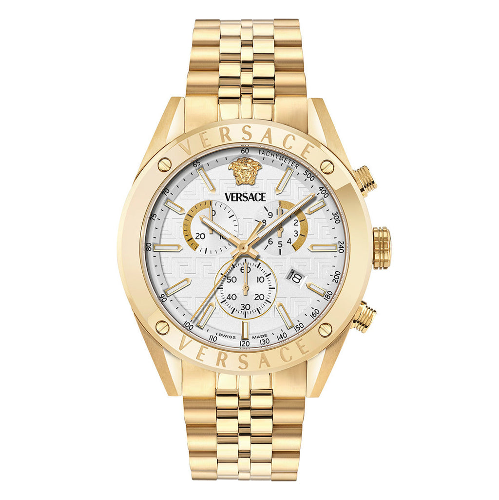 Versace Athletics 44mm Men's White Dial Chronograph Watch