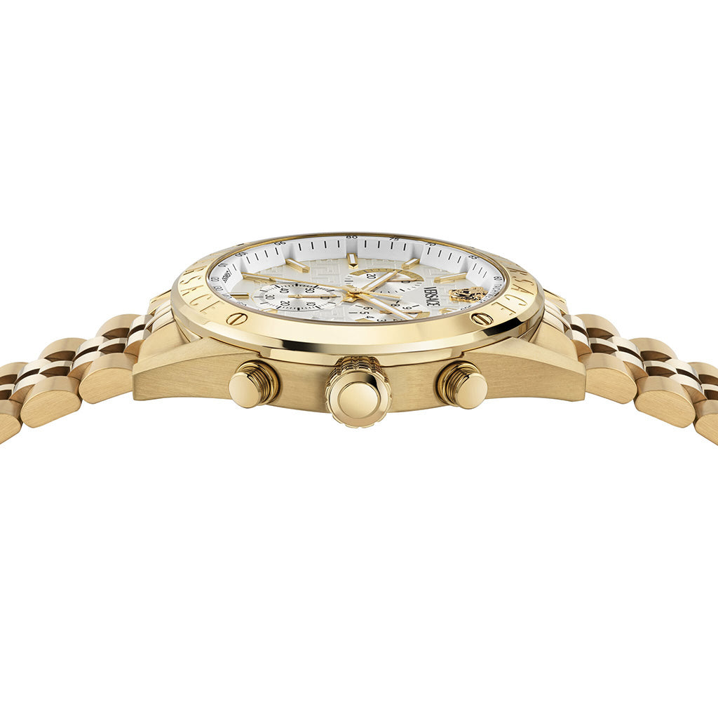 Versace Athletics Chronograph 44mm Men's Gold Bracelet Watch