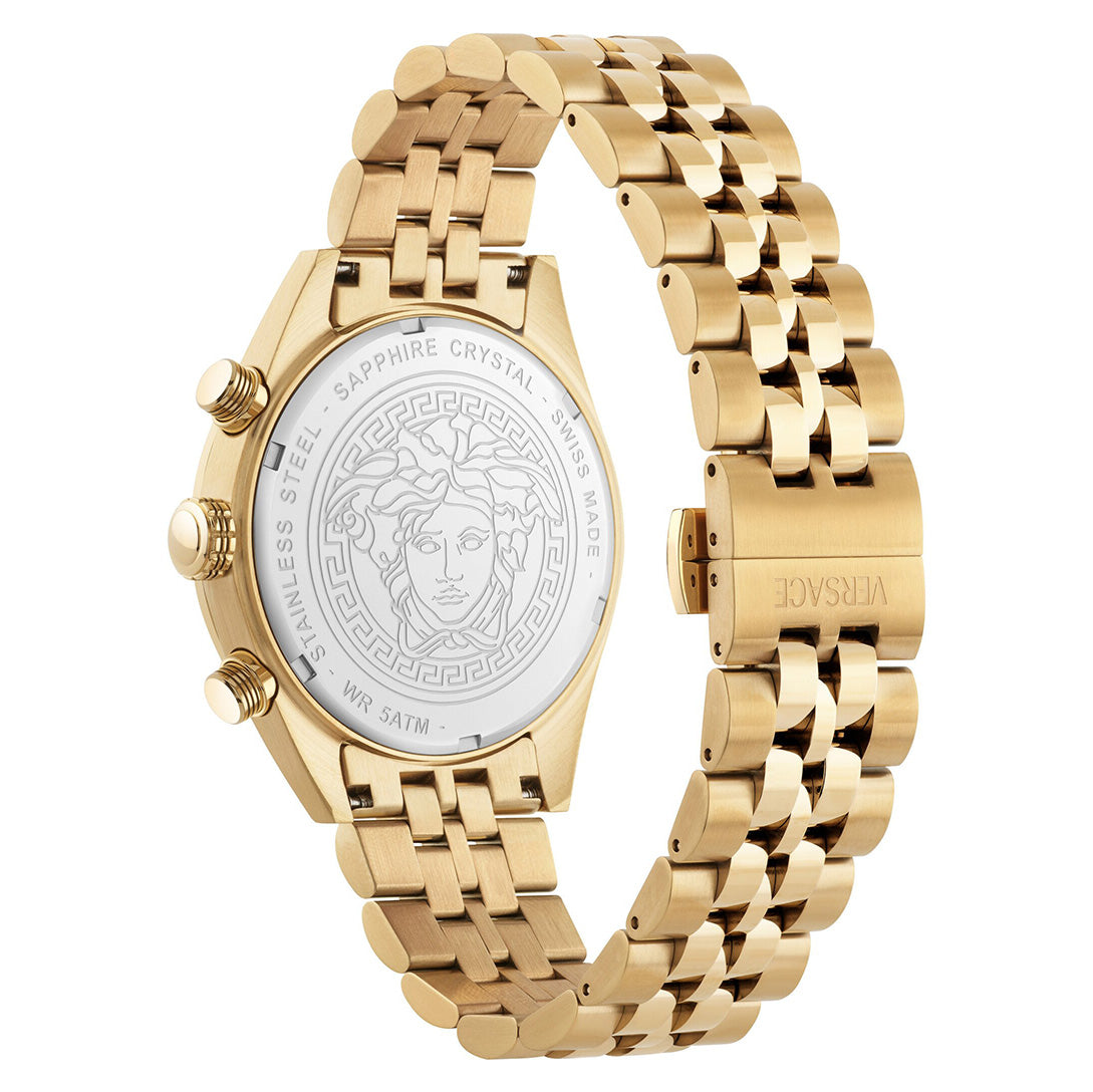 Versace Athletics Chronograph 44mm Men's Gold Bracelet Watch