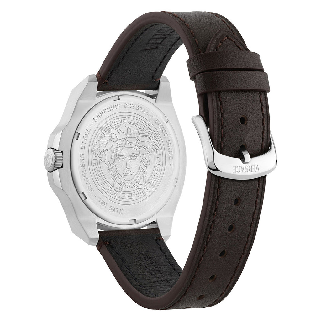 Versace Luxury 42mm Classic Green Brown Men’s Watch