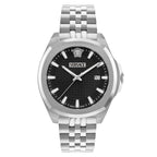 Versace Luxury 42mm Classic Black Silver Men’s Watch