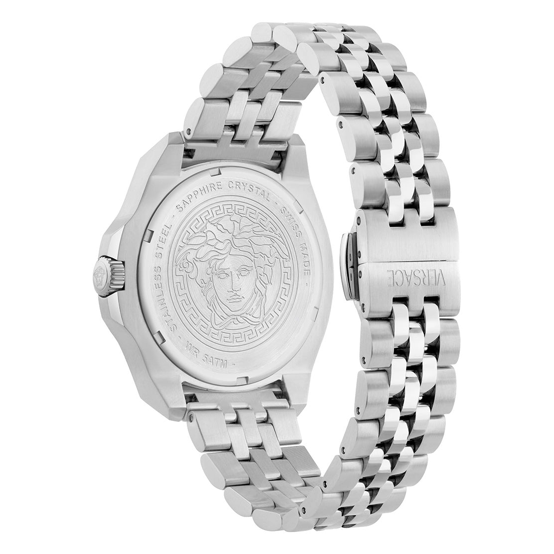 Versace Luxury 42mm Black Silver Men’s Dress Watch