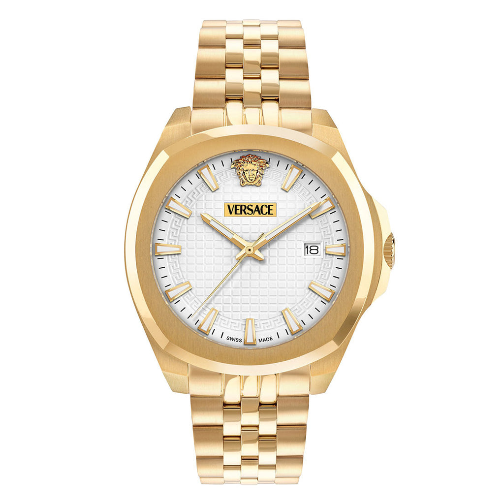 Versace Luxury 42mm Classic White Gold Men’s Watch