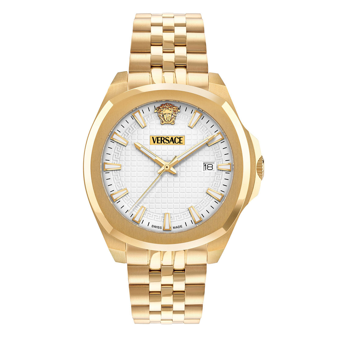 Versace Luxury 42mm Classic White Gold Men’s Watch