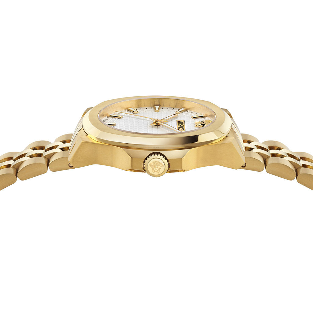 Versace Luxury 42mm White Gold Men’s Dress Watch