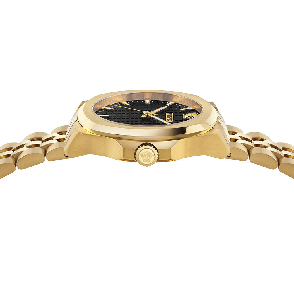 Versace Luxury 42mm Classic Black Gold Men’s Watch