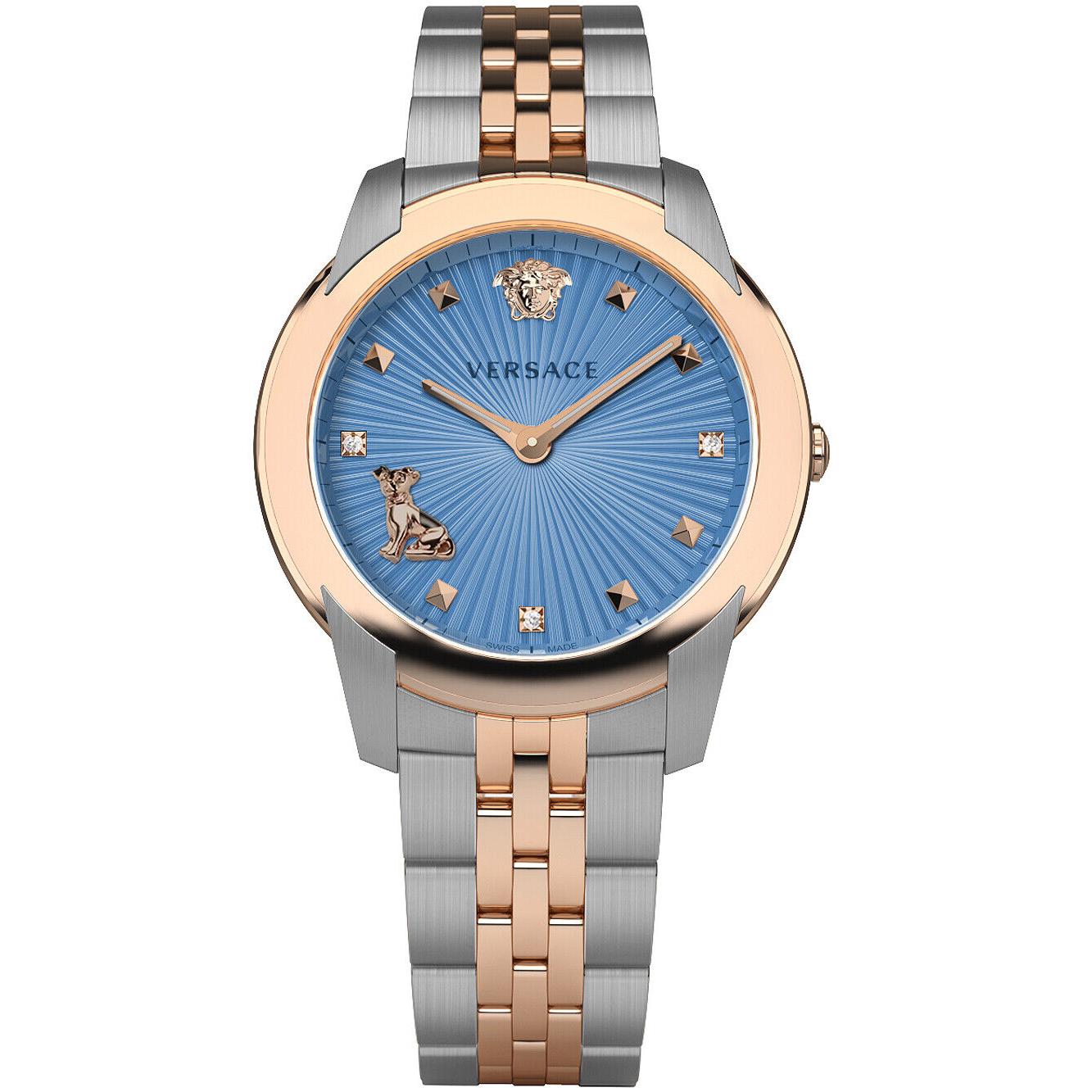 Versace Ladies Watch Audrey Blue Diamond Bracelet