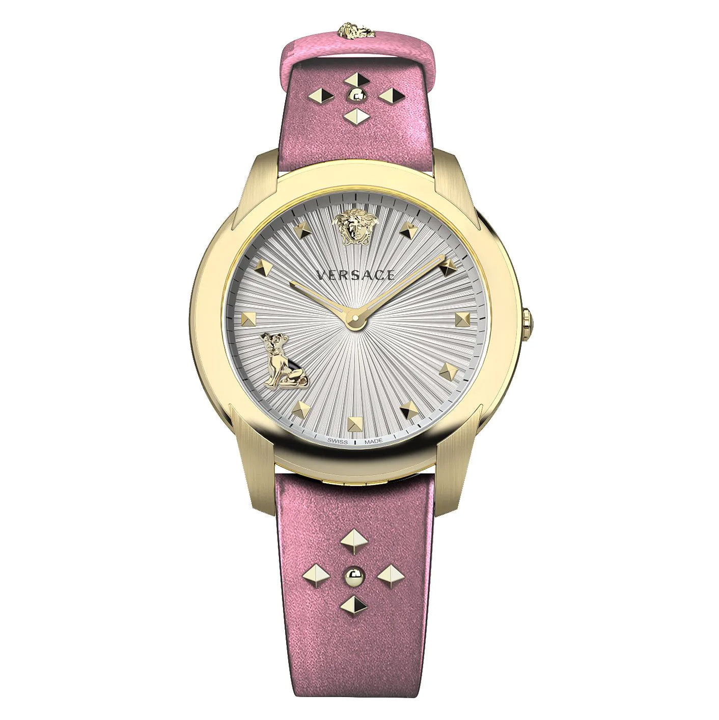 Versace Audrey Quartz Ladies' Silver Pink Watch
