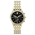 Versace Ladies Watch Sport Tech Diamond 40mm Black Gold Bracelet