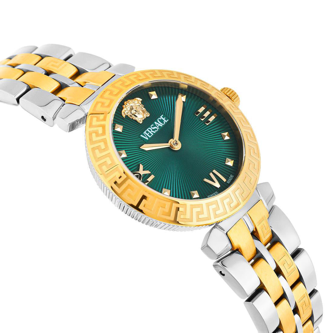 Versace Daphnis 32mm Green Two-Tone Ladies’ Dress Watch