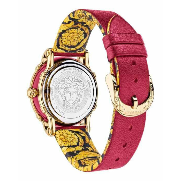 Versace Safety Pin Ladies' Red Watch