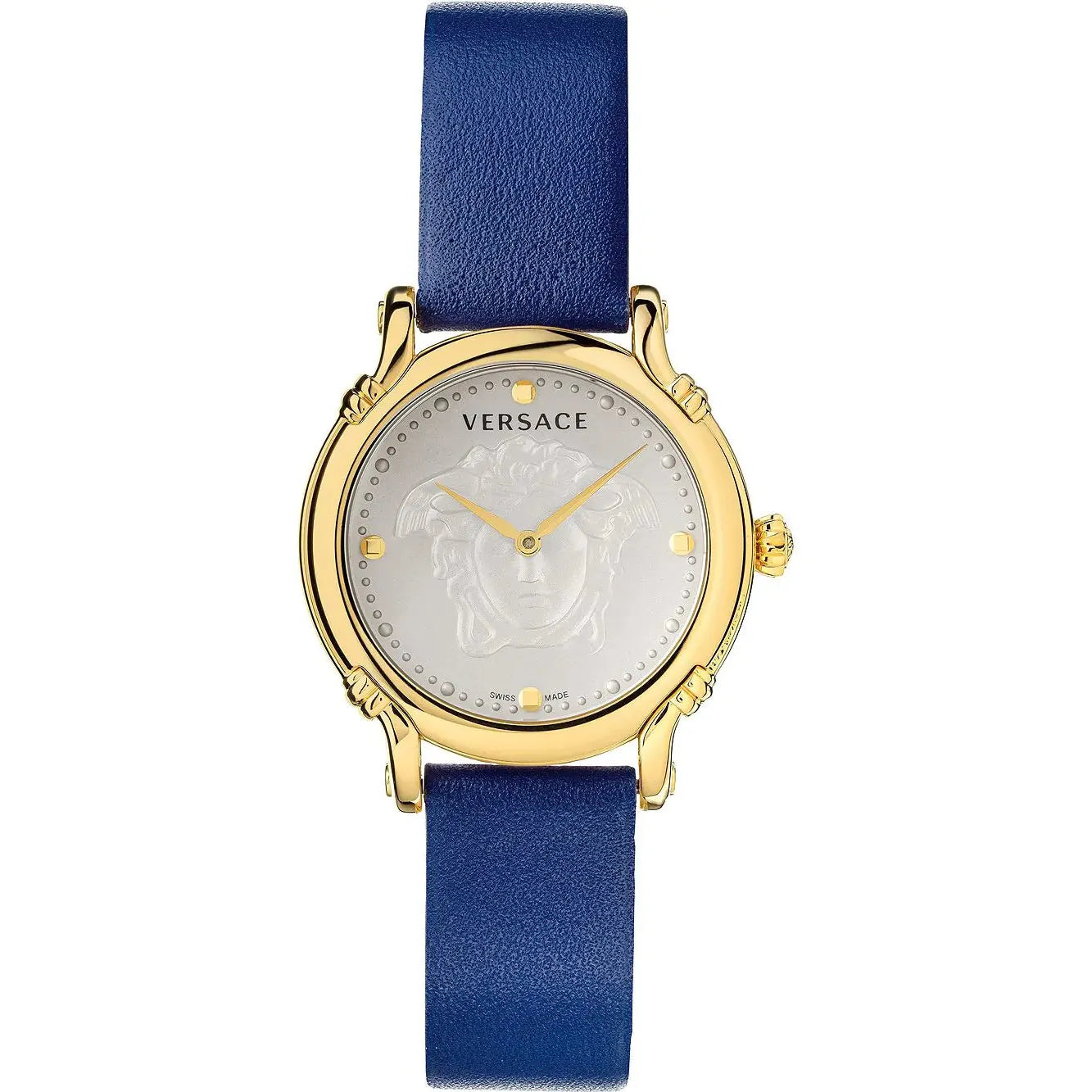 Versace Ladies Watch Safety Pin Blue