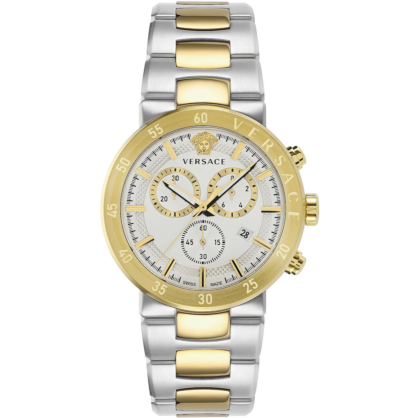Versace Urban Mystique Men's Chronograph Silver Gold Watch