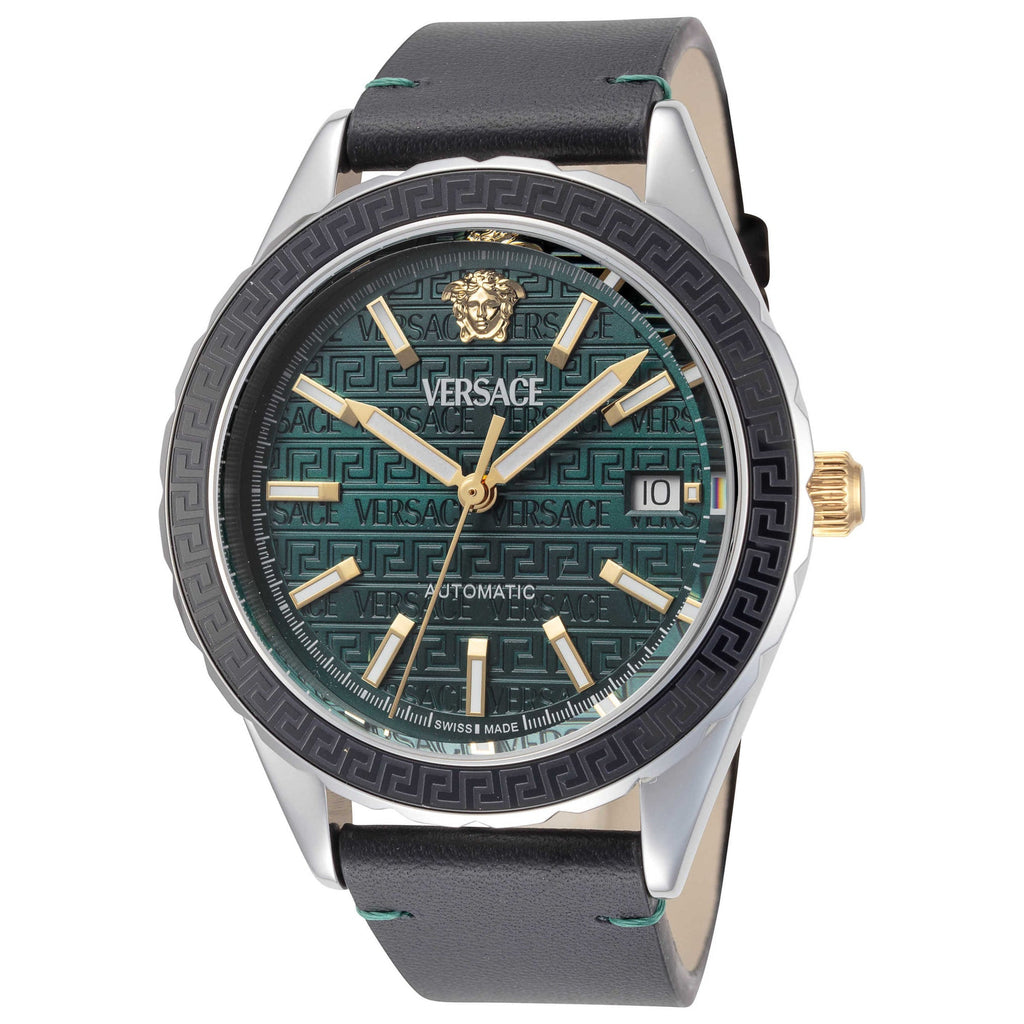 Versace Hellenyium Automatic Men's Green Silver Watch