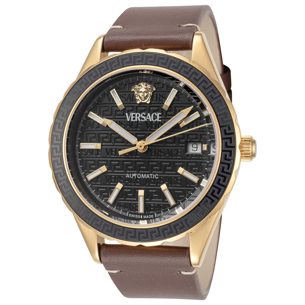 Versace Hellenyium Automatic Men's Black Silver Watch