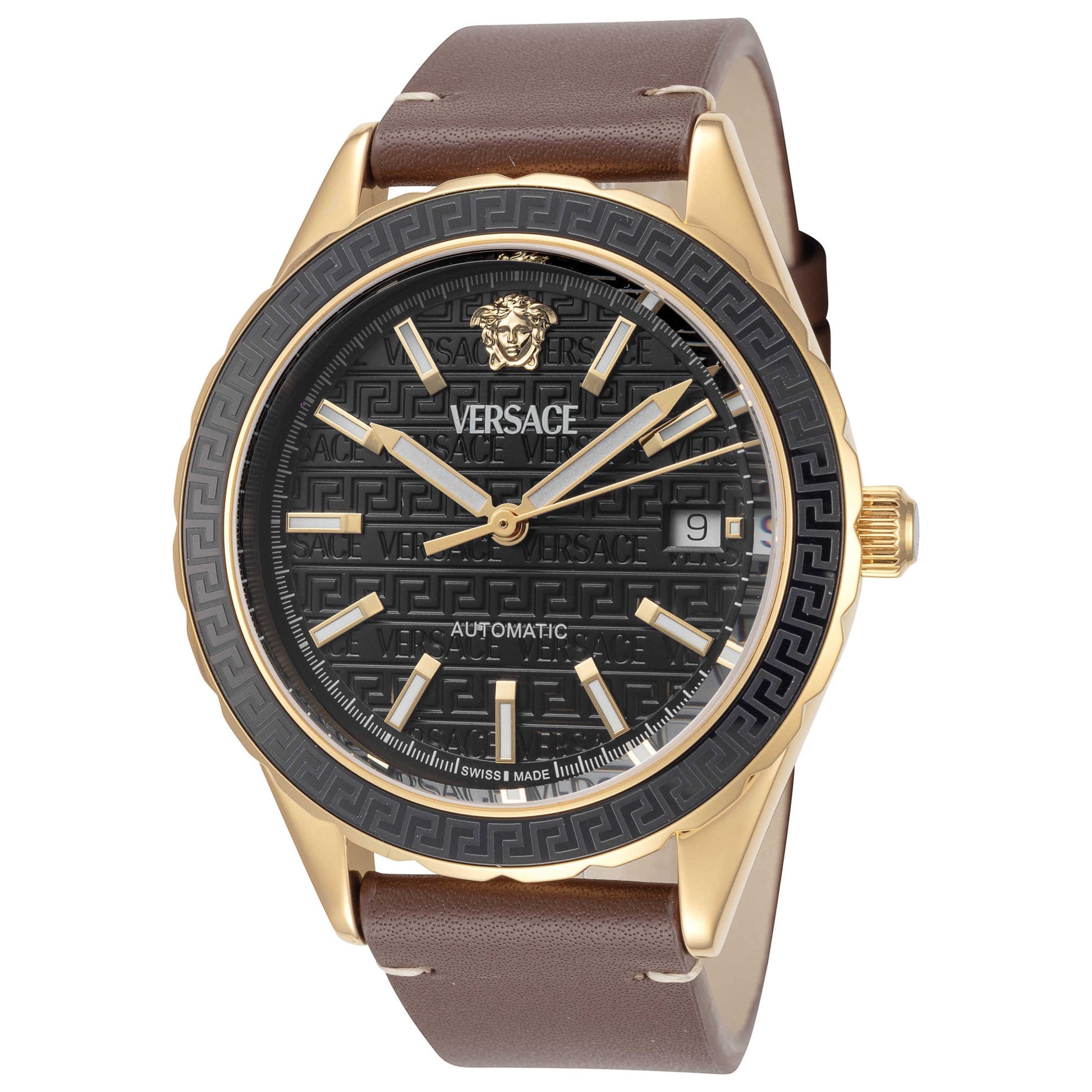 Versace Hellenyium Men's Black Silver Automatic Watch