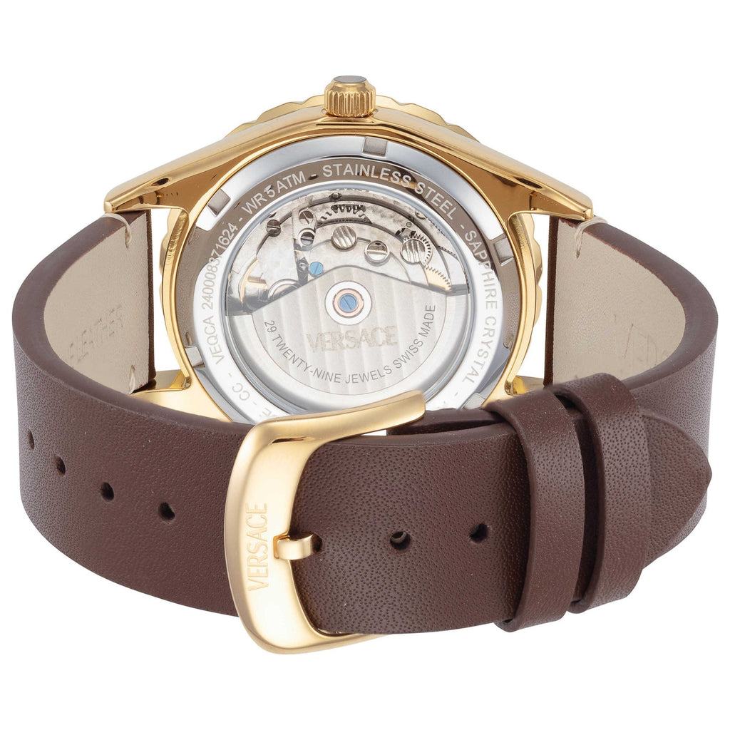 Versace Hellenyium Automatic Men's Black Silver Watch
